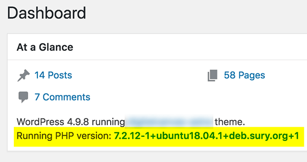 Display PHP Version plugin